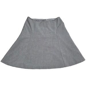 Calvin Klein A-Line Lined Career Knee Length Skirt Women's Size 10P Grey Casual